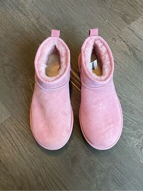UGG Pink Ultra Mini Boots
